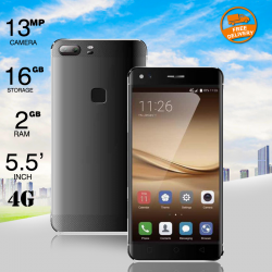 Lenosed F9 Smart Phone,  4G / LTE, Dual Sim, Dual Camera,5.5" IPS, 16GB,  Fingerprint, Black